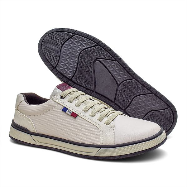 Sapatenis Confortavel Street Masculino Tenis Casual Legitimo 37 a 44 cor Off White Branco