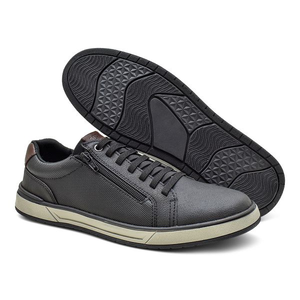 Sapatenis Confortavel Masculino Tenis Casual Street Legitimo 37 a 44 cor Preto