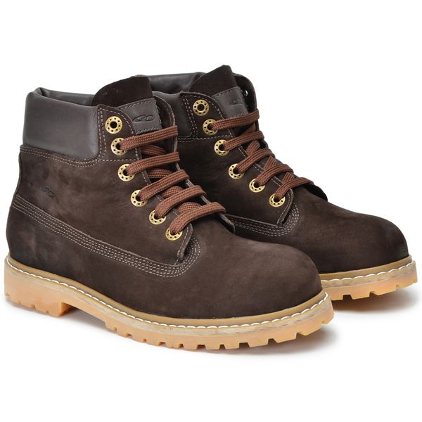 Bota cano curto masculino couro legitimo cor Café 