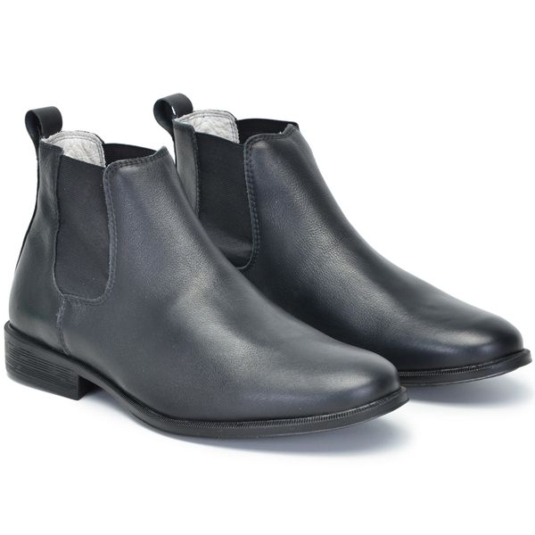 Bota masculino cano alto em couro legitimo cor Preto AE41 