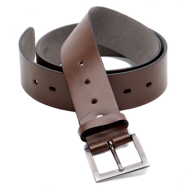 Cinto Masculino Couro Legítimo Premium Liso - Ref. 070 40mm Cor Café