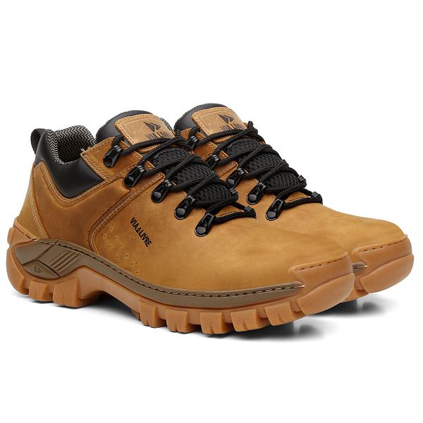 Coturno Masculino Cano Curto Couro Legitimo Cor Whisk Ipê Mulato