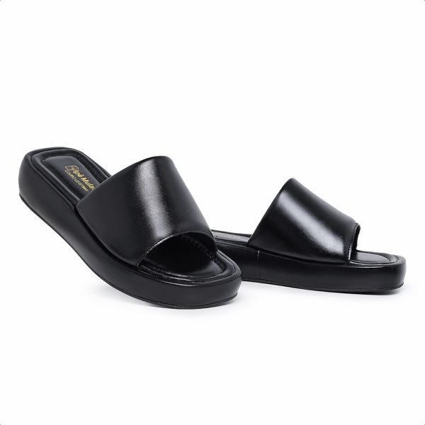 Papete Tamanco Flatform Preto