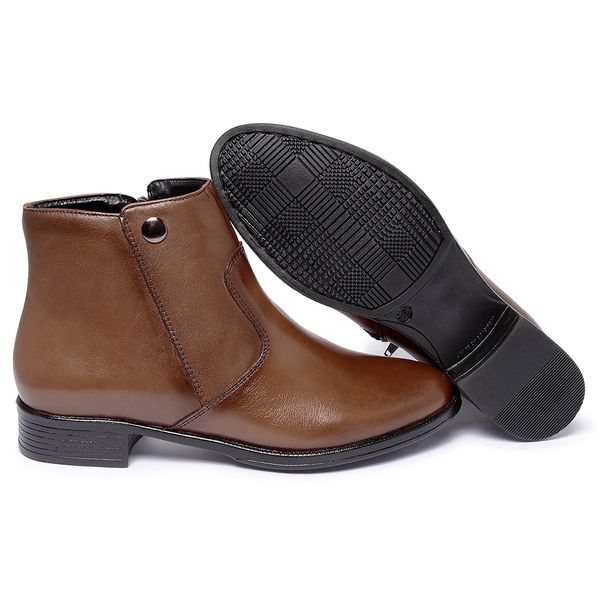 Bota Couro Legítimo Cor Marrom 5843 FER
