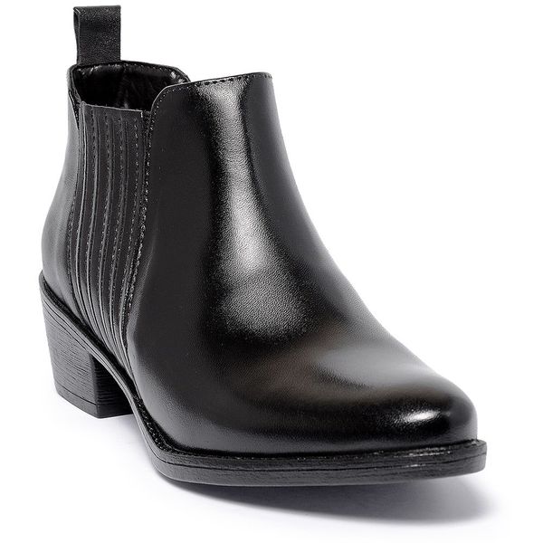 Bota Feminina Couro Leg timo Estilo Cano Curto Com El stico Cor