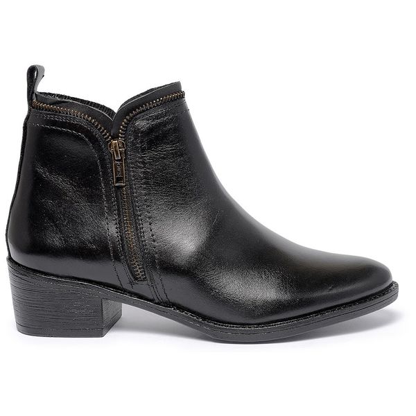 Bota Feminina Couro Legítimo Zíper Lateral - 6705 FER