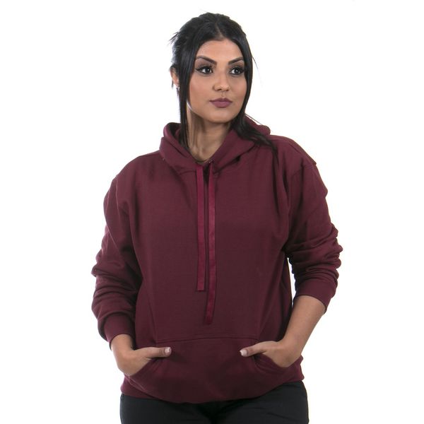Moletom feminino bordo discount