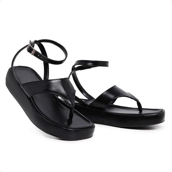 Papete Sandália Flatform Preto