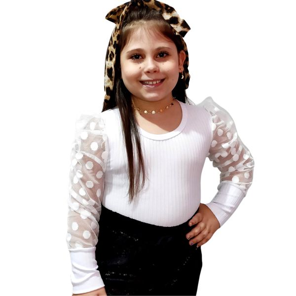 Blusa Manga Tule Branco
