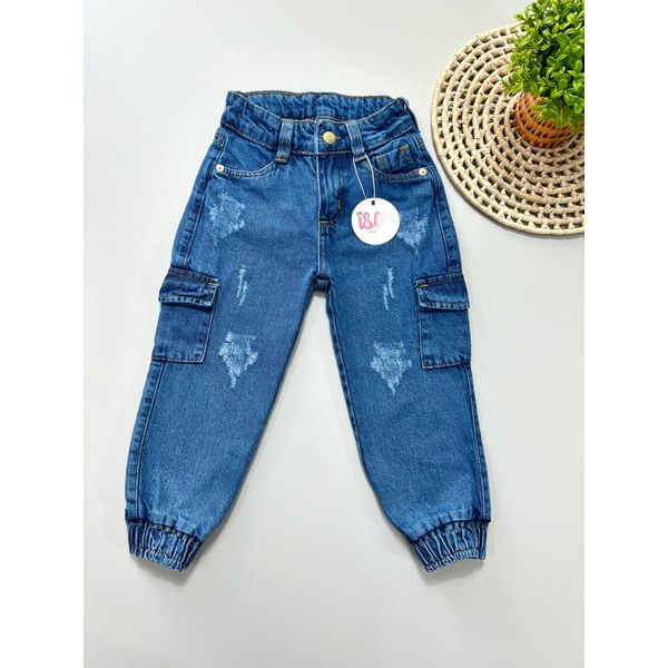 Calça Jogger Cargo Jeans 