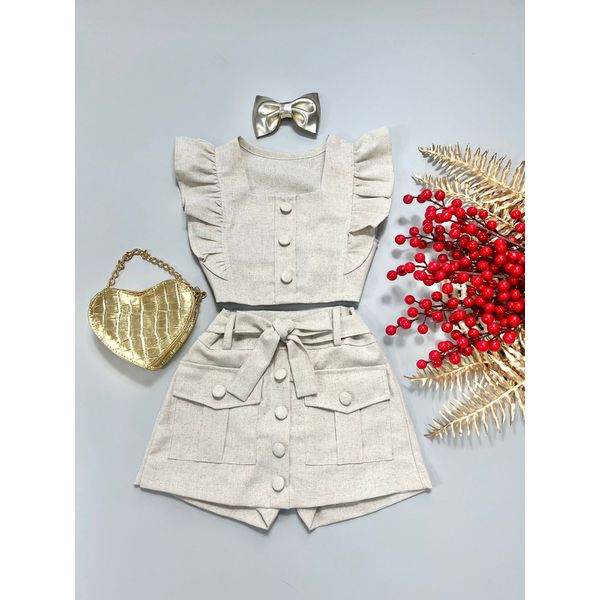 Conjunto Viscolinho Bege