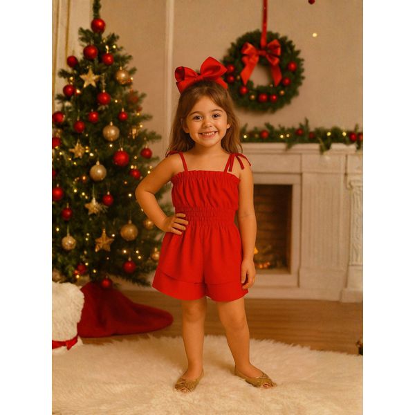 Macaquinho Vestido Vermelho 