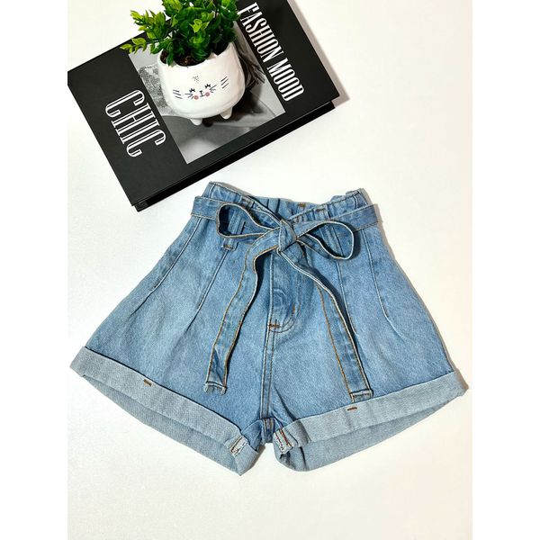 Short Infantil jeans clochard