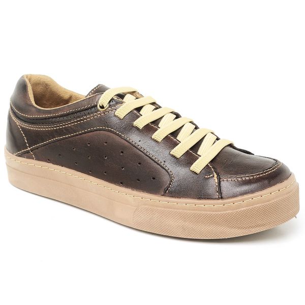 Tenis Isttony Feminino Calce Facil Pratico Conforto Casual Café