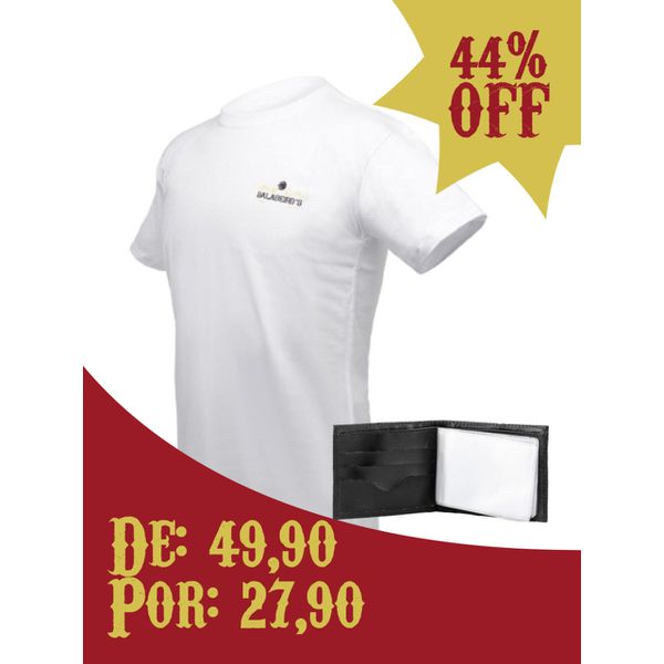 Camiseta Baladeiros Branca + Carteira