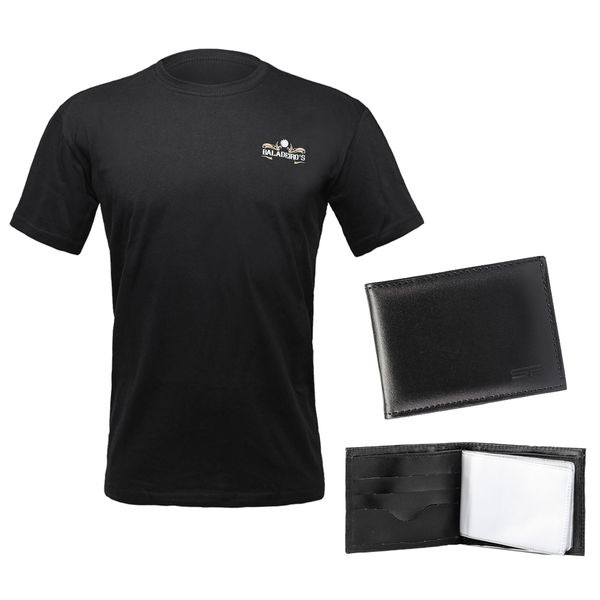 Kit Camiseta Baladeiros Preta + Carteira