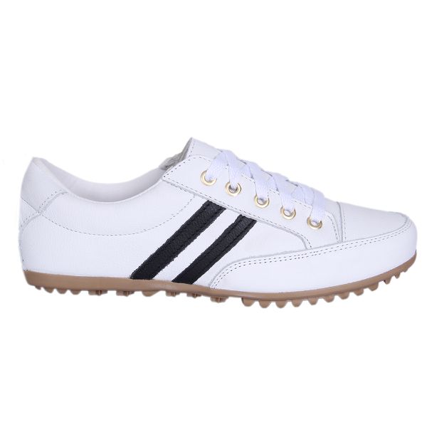 Sapatênis Feminino em Couro Legítimo Cor Branco Mod. 103