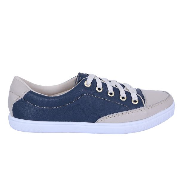 Sapatênis Feminino Casual Rasteiro em Couro Leve e Confortável
