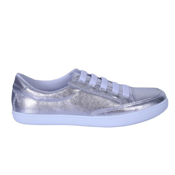 Sapatênis Feminino Casual Rasteiro em Couro de Ajuste Elástico Leve e Confortável