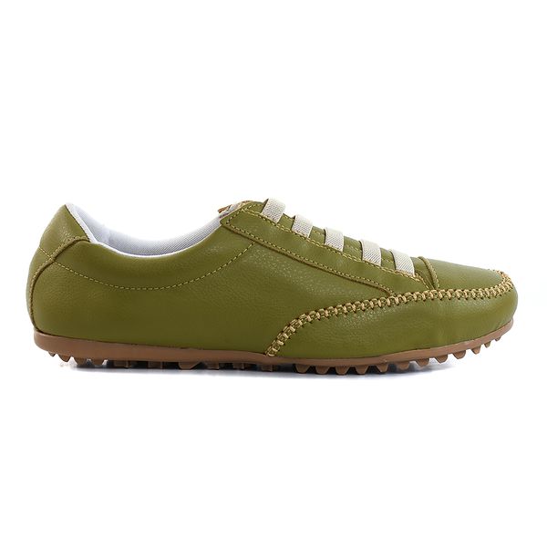 Sapatênis Feminino Sintético de Elástico Cor Verde Oliva Mod. 401- Izabela Araújo