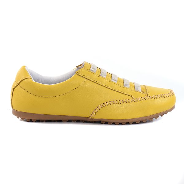 Sapatênis Feminino Sintético de Elástico Cor Amarelo Mod. 401- Izabela Araújo