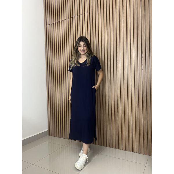 Vestido Basic Azul Marinho 