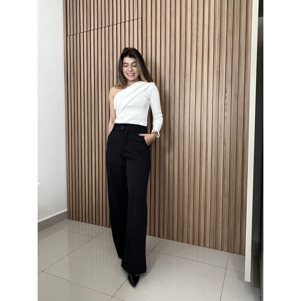 Calça Pantalona Alfaiataria Preta