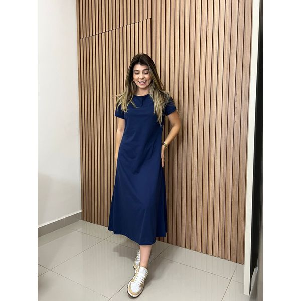 Vestido Catarina Azul Marinho