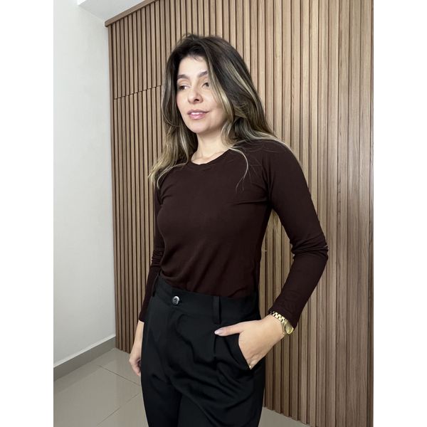 Blusa Basica Marrom
