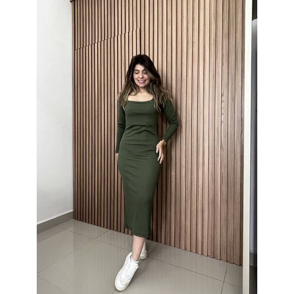 Vestido Luiza Verde Musgo