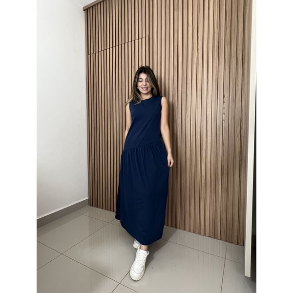 Vestido Aurora Azul Marinho