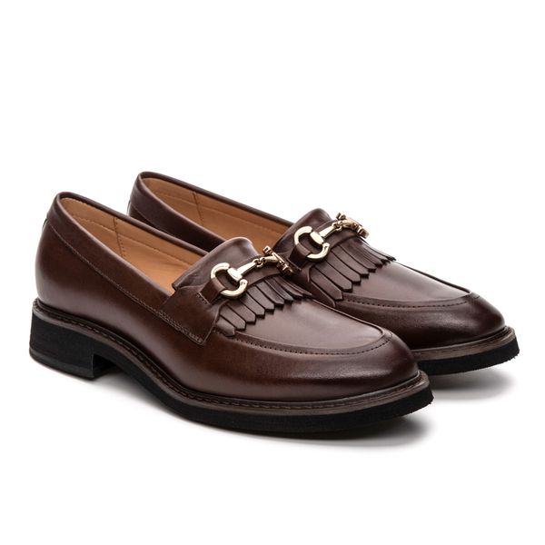 Mocassim Feminino Ginevra Couro Café - JACOMETTI
