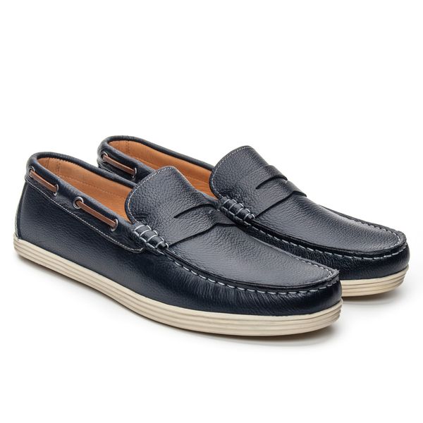 Mocassim Masculino Sider Azul Marinho 2582 - JACOMETTI