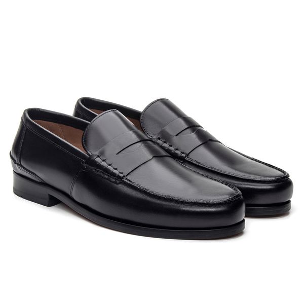 Mocassim Argentino Preto LF03 - JACOMETTI