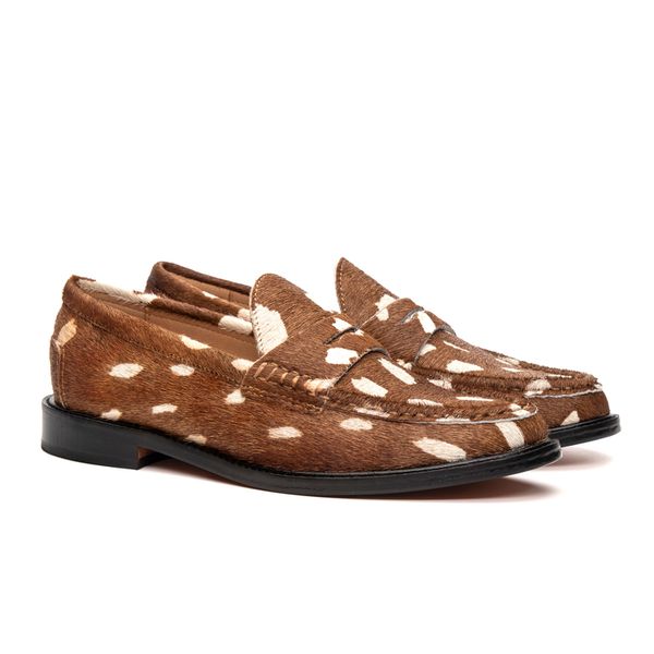 Mocassim Feminino Ornella Couro Animal Print - JACOMETTI