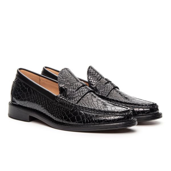 Mocassim Feminino Ornella Couro Verniz Preto - JACOMETTI