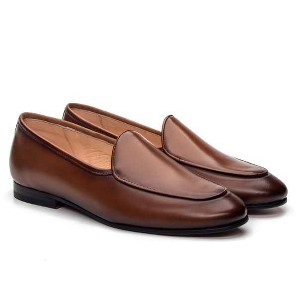 Sapato Feminino Loafer Costanza Castanho - JACOMETTI