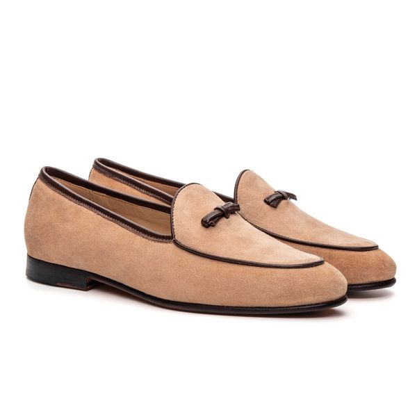 Sapato Feminino Loafer Belgian Lily Bege - JACOMETTI