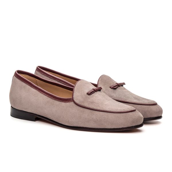 Sapato Feminino Loafer Belgian Lily Cinza - JACOMETTI