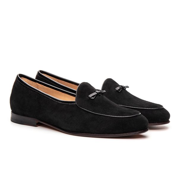 Sapato Feminino Loafer Belgian Lily Preto - JACOMETTI