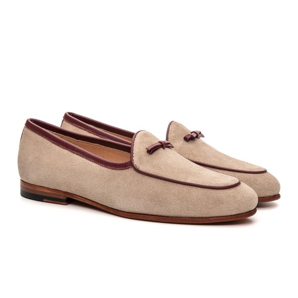 Sapato Feminino Loafer Belgian Lily Bege Copia - JACOMETTI