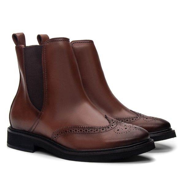 Bota Chelsea Feminina Arcade Castanho - JACOMETTI