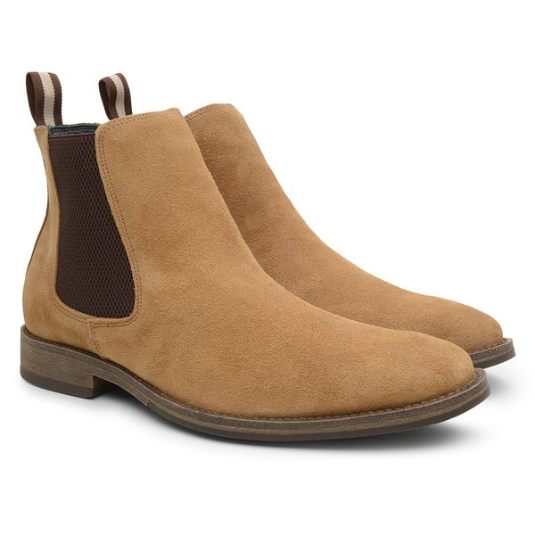 Bota Masculina Chelsea Suede Havana 4373 - JACOMETTI