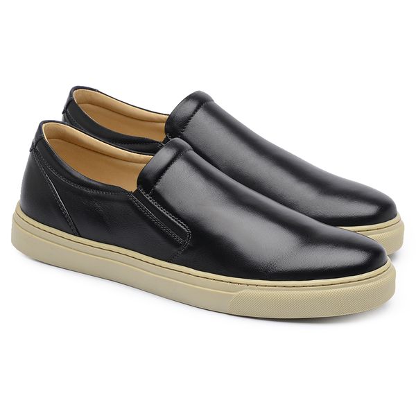 Sapatênis Slip-on Preto 5303 - JACOMETTI