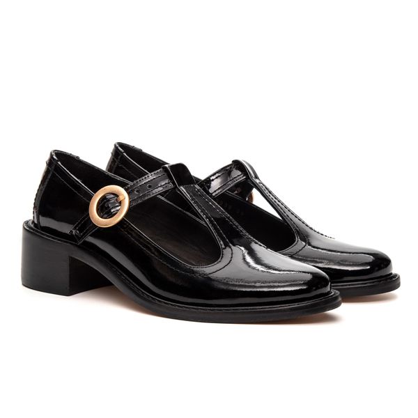 Sapato Boneca Beatrice Verniz Preto - JACOMETTI