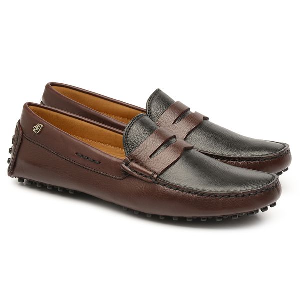 Mocassim Esportivo Drive Floater Vinho e Preto Gt3... - JACOMETTI
