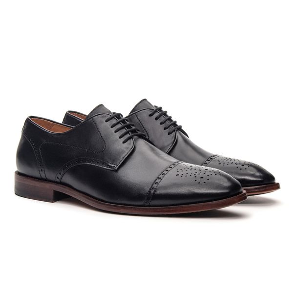 Sapato Derby Brogue Saverio Preto - JACOMETTI