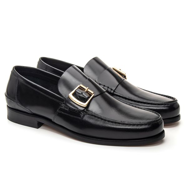 Mocassim Argentino Preto Lf02 - JACOMETTI