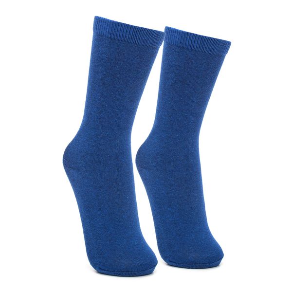 Meia de Algodão Cano Alto 3/4 Azul Escuro - JACOMETTI