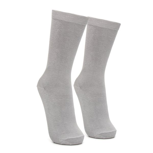 Meia de Algodão Cano Alto 3/4 Off White - JACOMETTI
